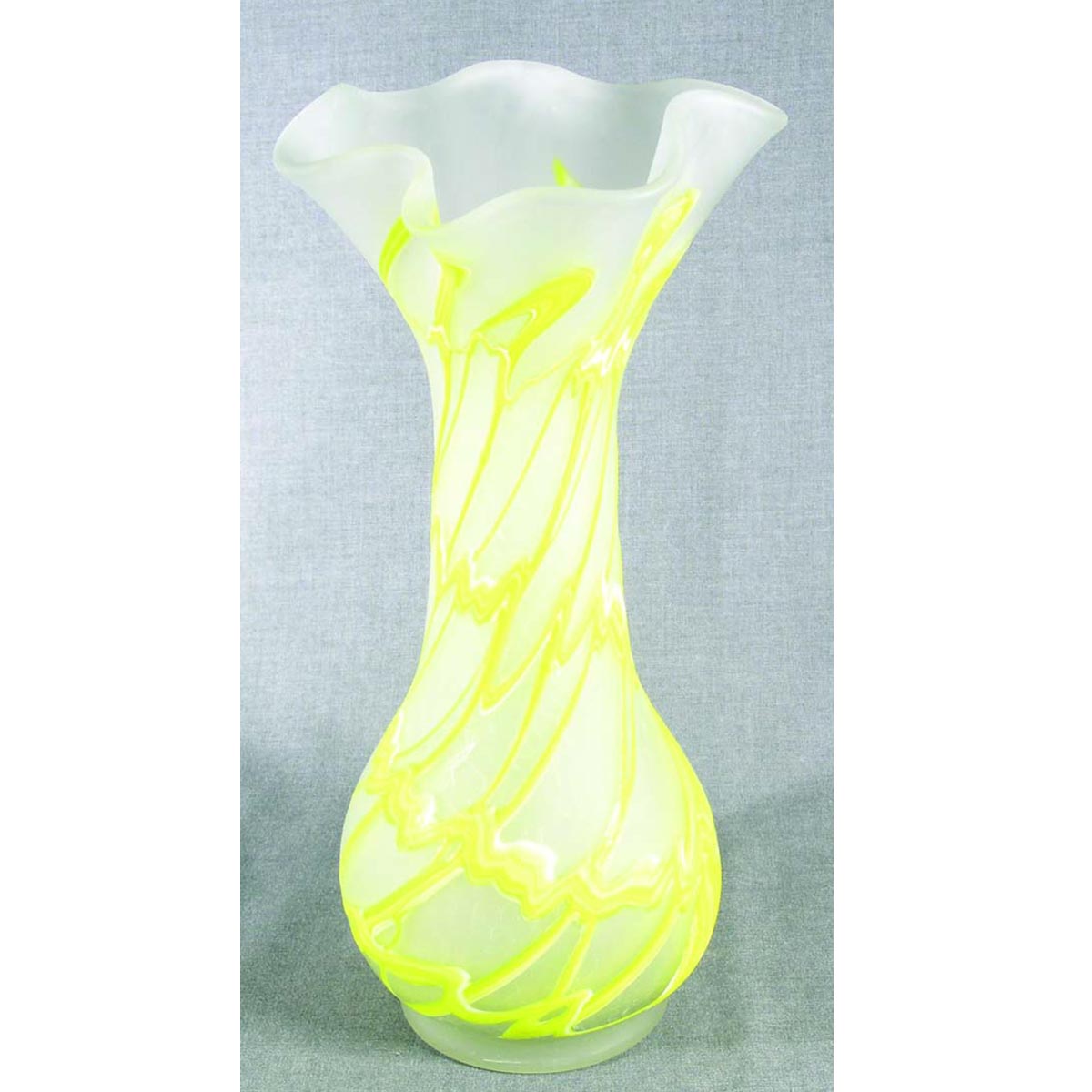 Opaque White Hand Blown Glass Flower Vase Jam Gallerie